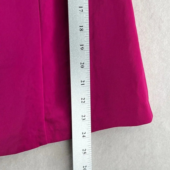 Banana Republic Top Womens Sz 6 Round Neck Flutter Sleeve V-Back Fuchsia Pink - Picture 11 of 11